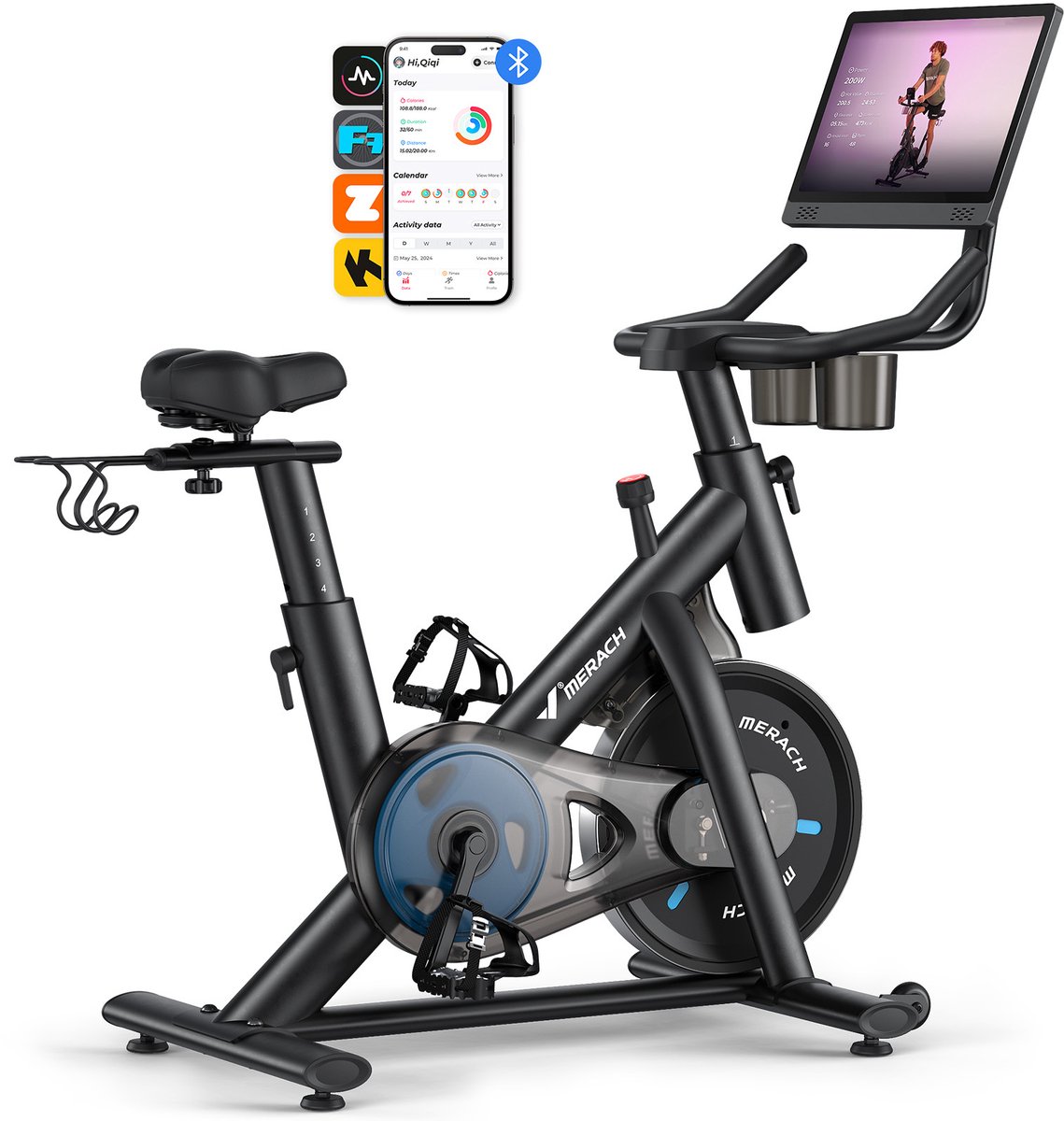 MERACH Magnetische Hometrainer met 15,6" HD Touchscreen - Zhejiang Yulu Electronic Technology Co.,Ltd. - €799,99