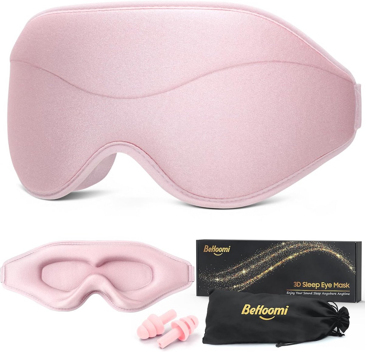 3D Ergonomisch Slaapmasker met Perfecte Lichtblokkering voor Ontspanning en Slaap