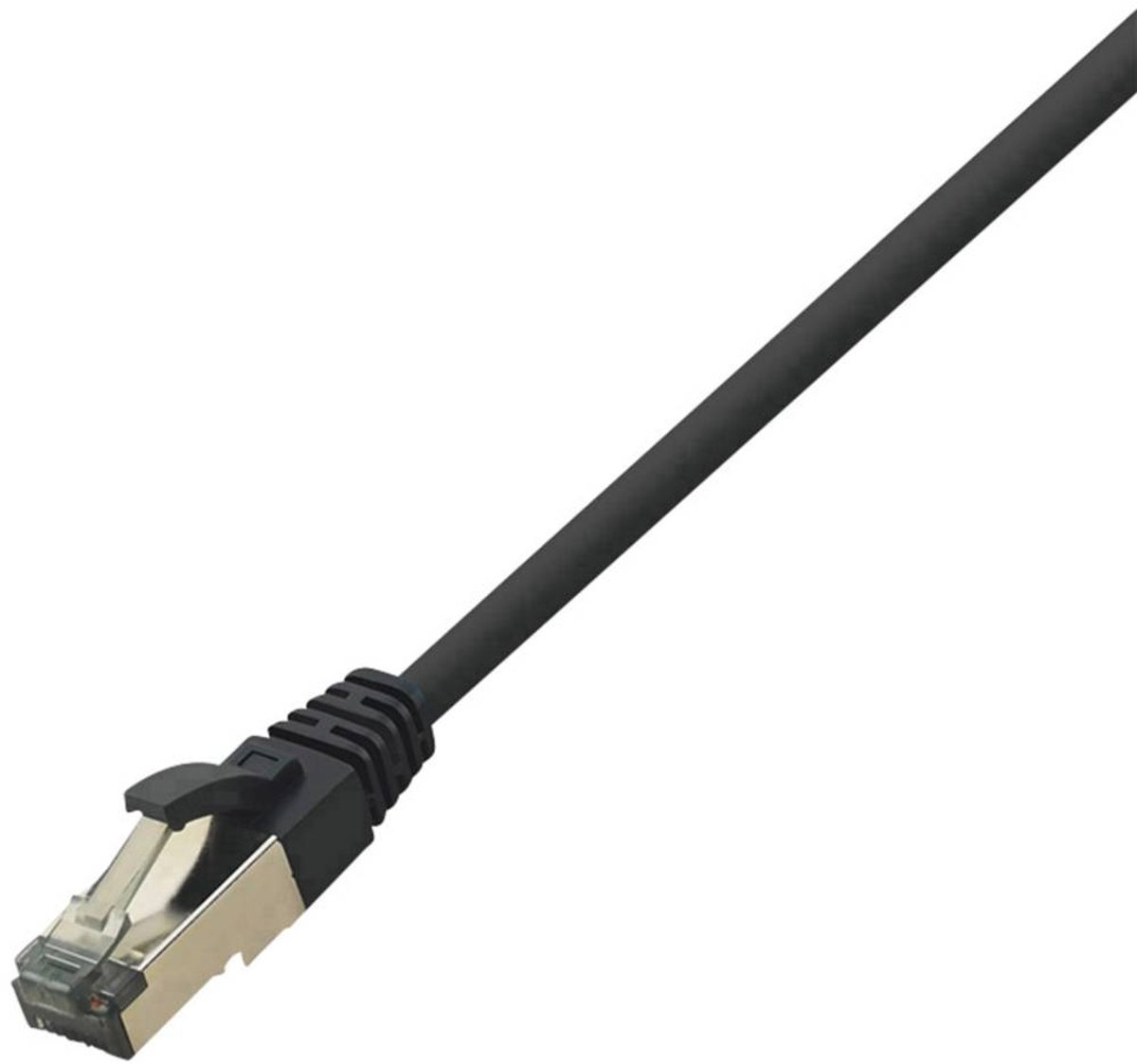 Image of LogiLink CQ8043S RJ45 Netwerkkabel, patchkabel CAT 8.1 S/FTP 1.50 m Zwart Halogeenvrij 1 stuk(s)