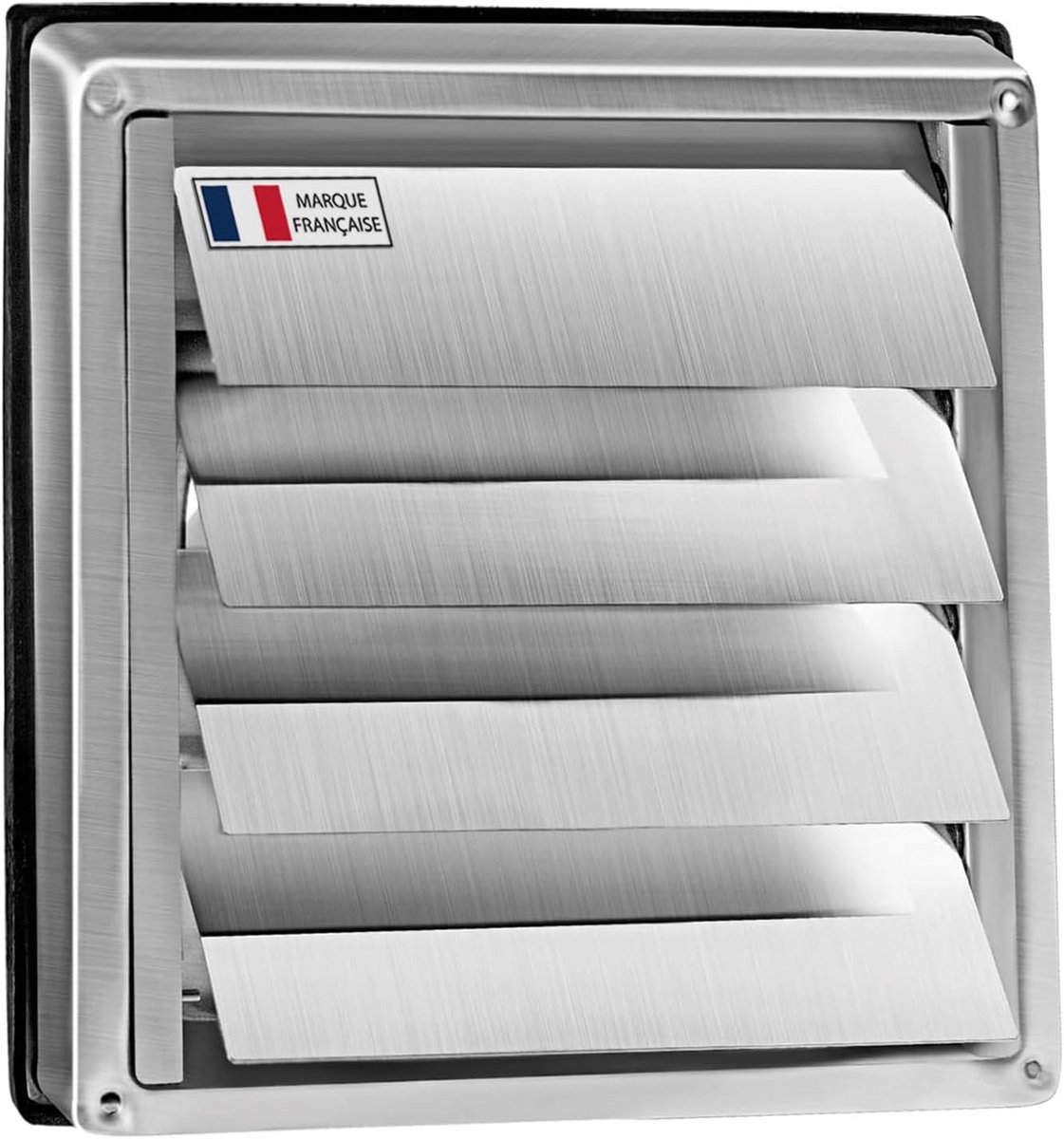 Ventilatierooster van roestvrij staal 100 mm - Weerbestendig, met automatische sluitingen en anti-terugslag
