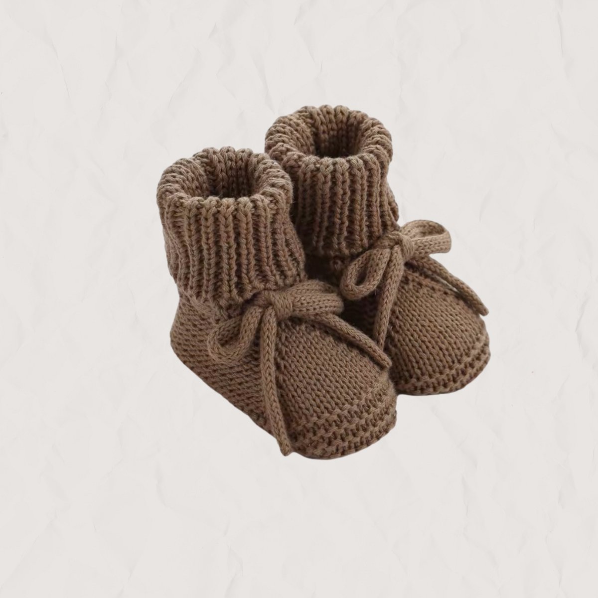 Gebreide Babyslofjes | Baby Sokken Gebreid | Bruin | Prematuur 0-3 mnd | Ivy and Soof