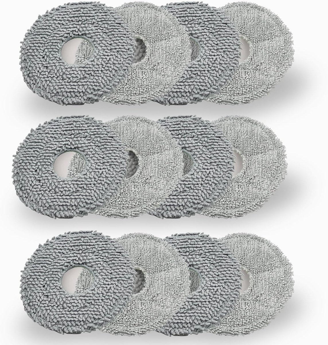 PromoHome 12x microvezel/chenille dweilpads Geschikt voor Dreame L10s Pro Ultra Heat, L10 Ultra/Prime/Dreamebot L10s Plus, L10s Pro Gen 2 L20 Ultra