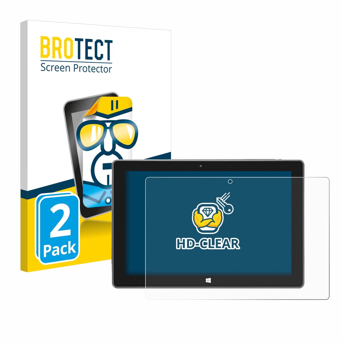 BROTECT - Screenprotector voor SZTPS Tablet 10.1" - Folie Beschermfolie transparant 2 Stuks