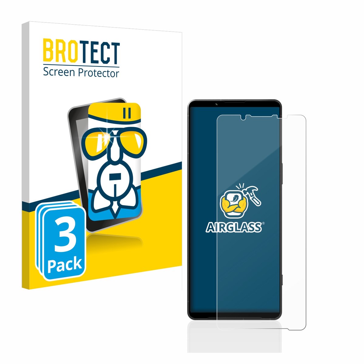 Screenprotector 3 Stuks voor Sony Xperia 1 V Beschermglas transparant