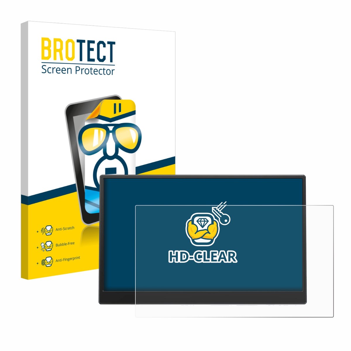 BROTECT - Screenprotector voor Azeyou PM1506S 15.6" - Folie Beschermfolie transparant