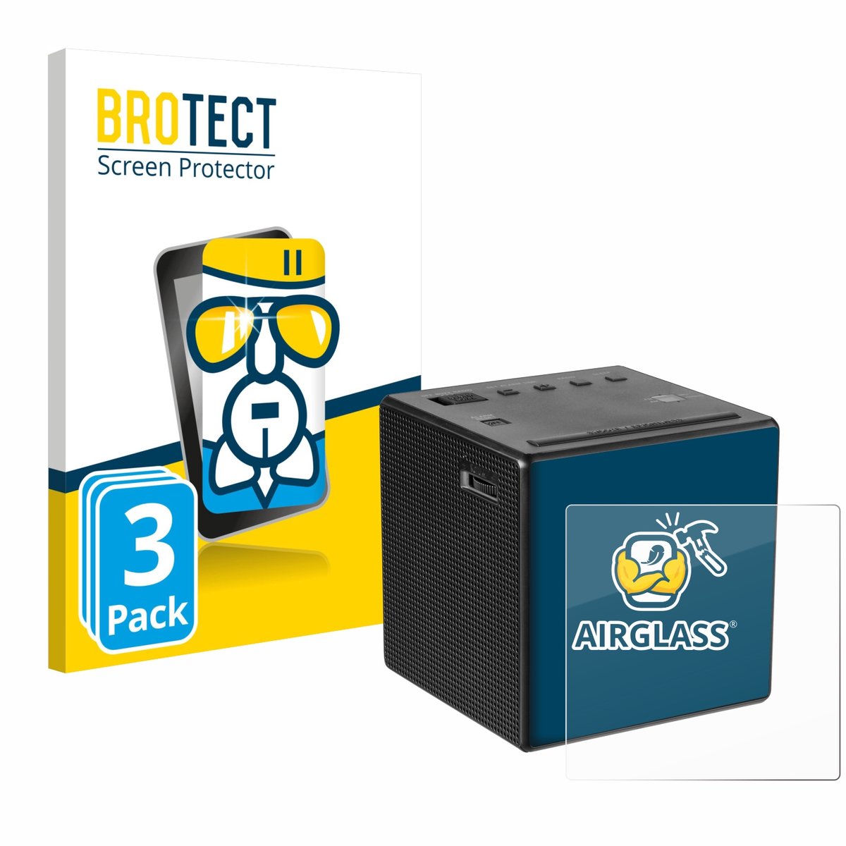Screenprotector 3 Stuks voor Sony ICF-C1 Beschermglas transparant