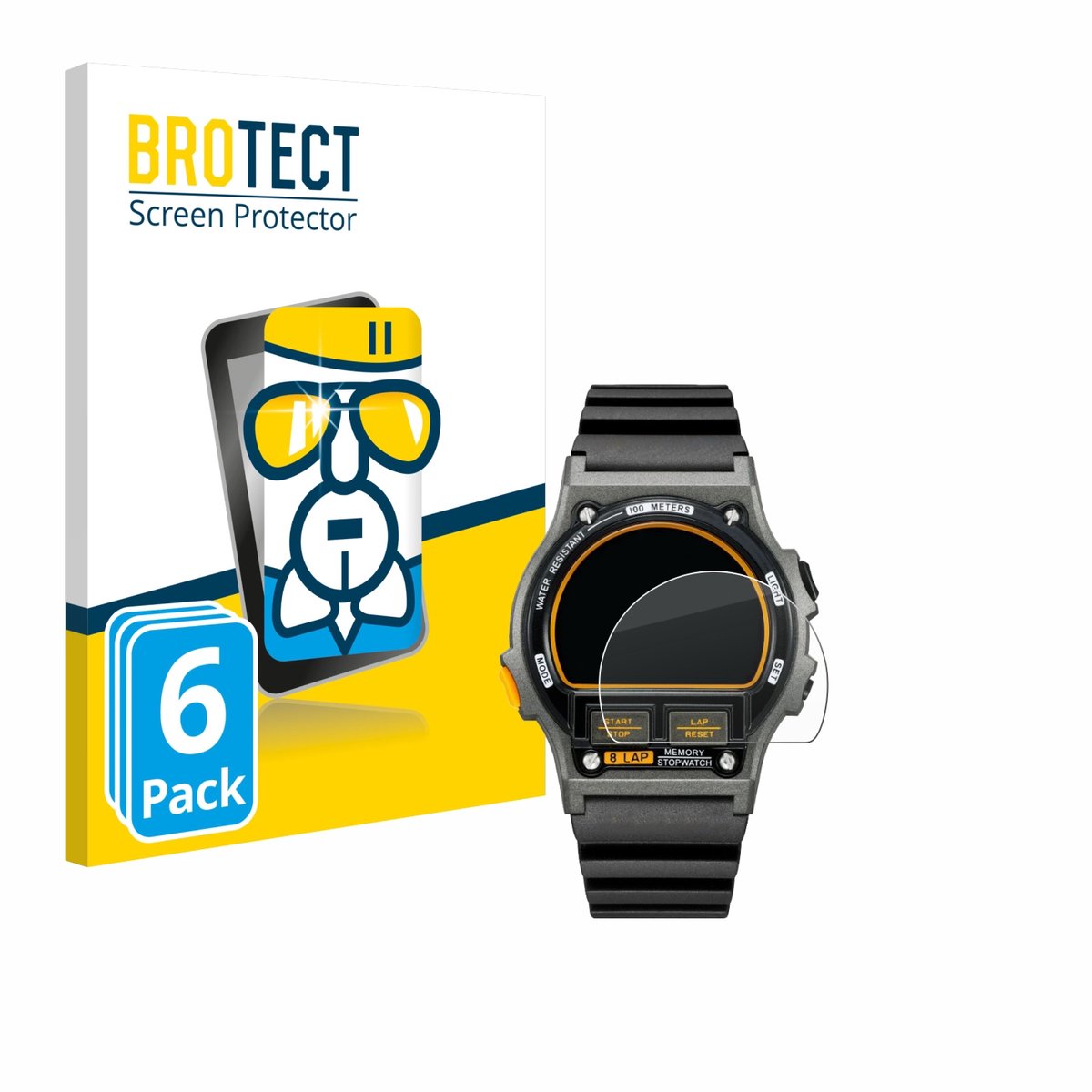 Screenprotector 6 Stuks voor Timex Ironman TW5M54300 Beschermglas transparant
