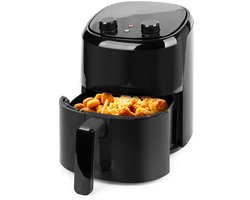 Emerio Heteluchtfiteuse 1000W - 2.2L - 140-200ºC - Cool touch - Timer - Eindsignaal - Snelle opwarmfunctie - Anti-slip - Anti-aanbak - AF-130646 Zwart