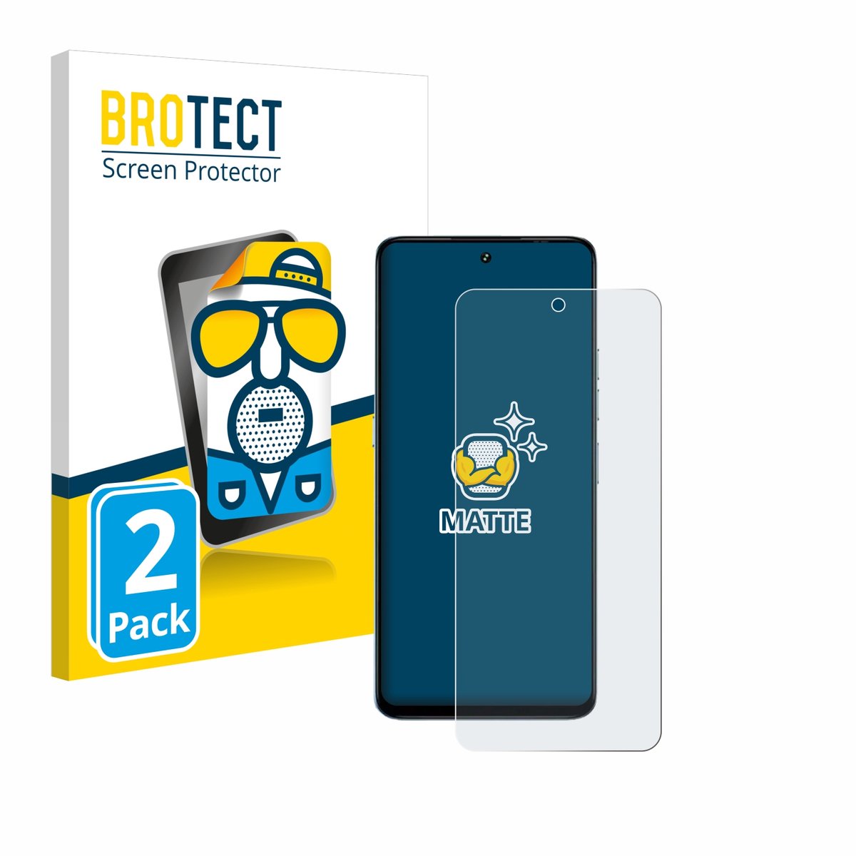 BROTECT - Screenprotector voor Umidigi Note 100 - Folie Beschermfolie matte 2 Stuks