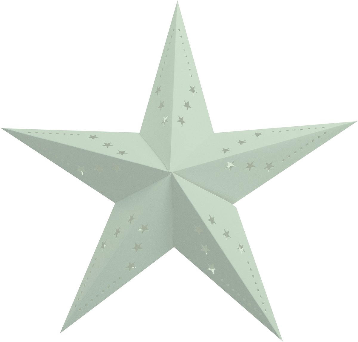 PARTYPRO - Muntgroene sterrenlampion 30 cm van papier