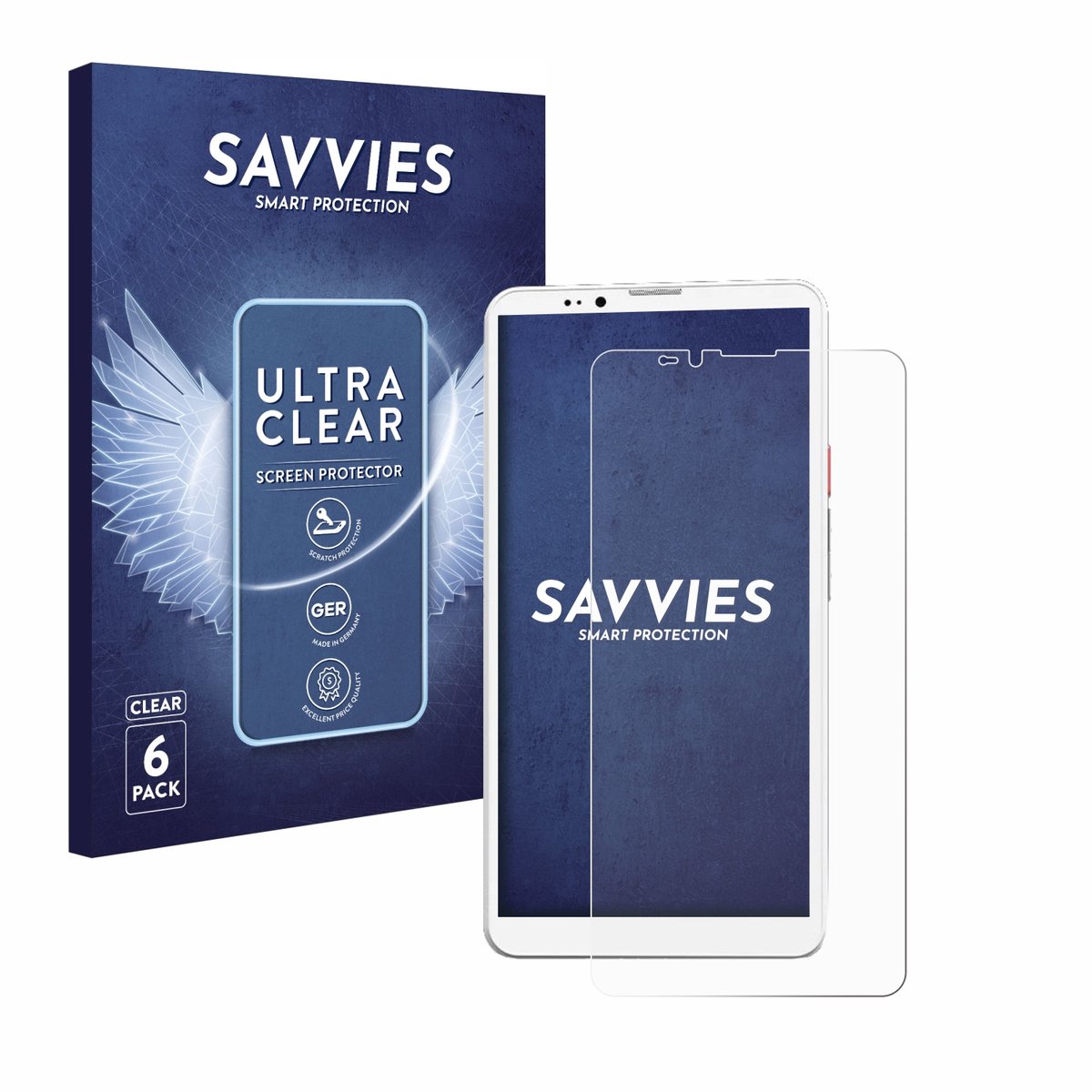 Savvies - Screenprotector voor Bigme Hibreak Pro - Folie Beschermfolie transparant 6 Stuks