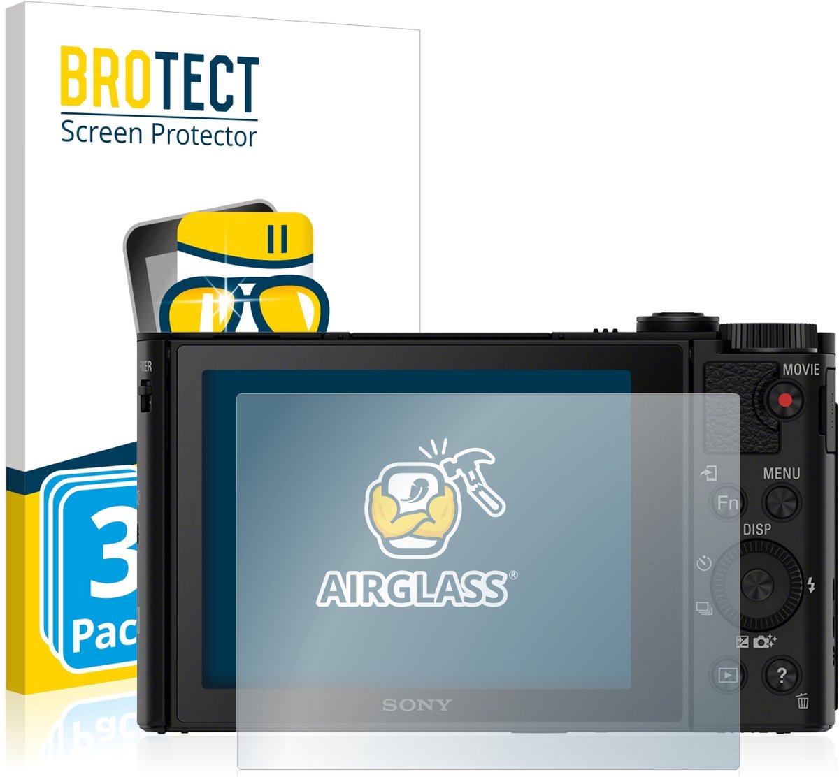 Screenprotector 3 Stuks voor Sony Cyber-Shot DSC-WX500 Beschermglas transparant