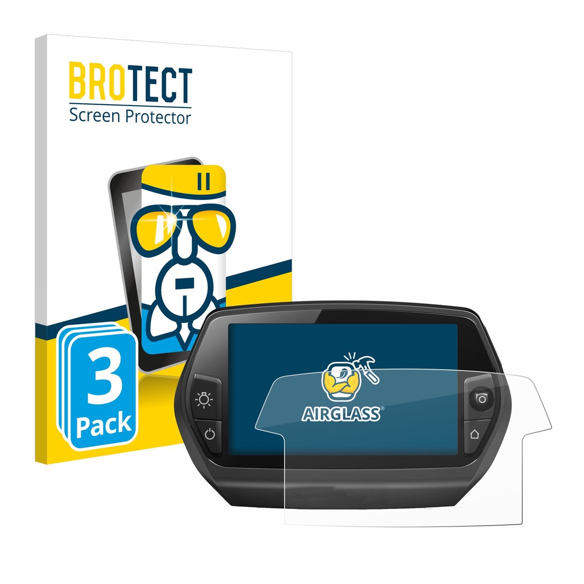 Screenprotector 3 Stuks voor Bosch Nyon 2014 Beschermglas transparant