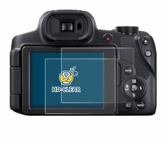 BROTECT - Screenprotector voor Canon PowerShot SX70 HS - Folie Beschermfolie transparant 2 Stuks