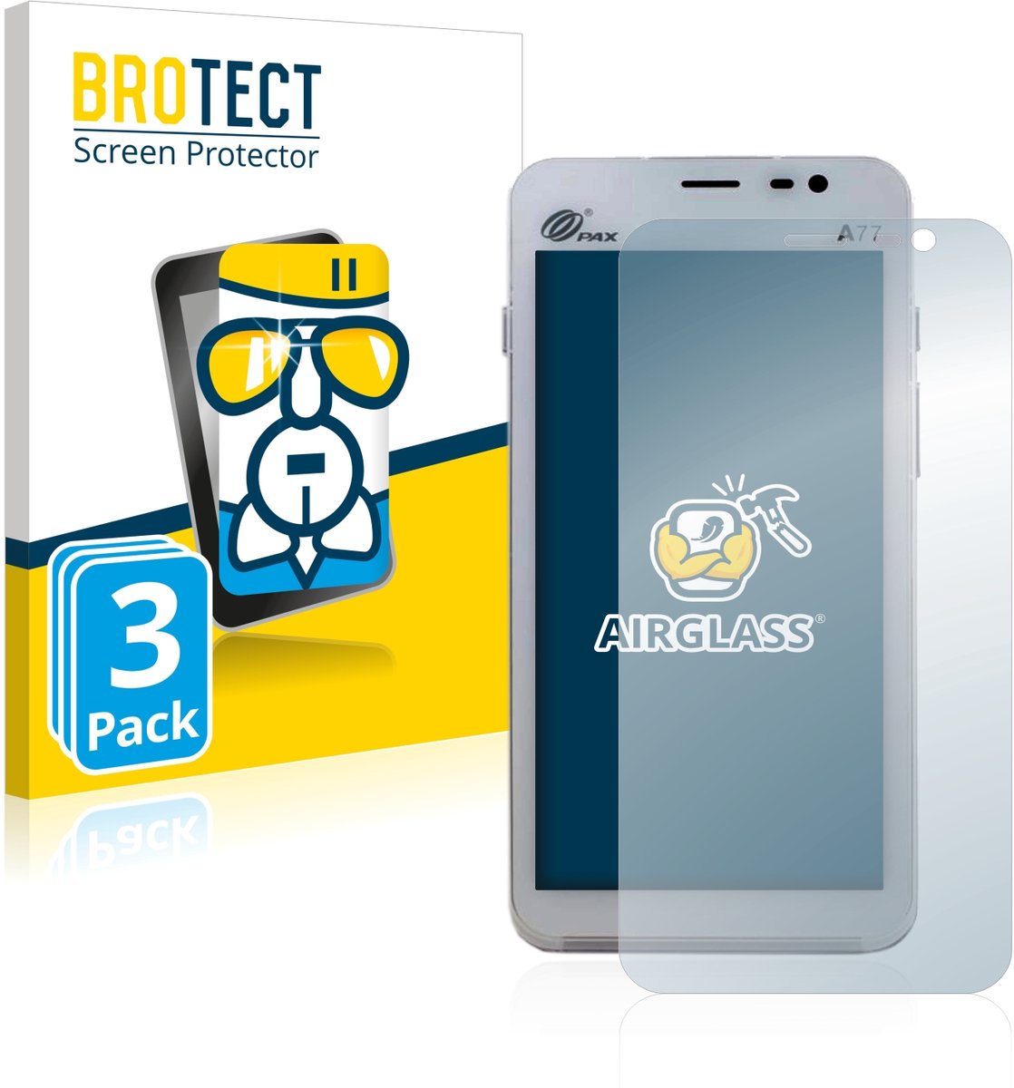 Screenprotector 3 Stuks voor CCV Compact A77 Beschermglas transparant