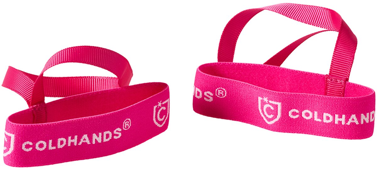 Grip ’n Go polsband Coldhands® accessoire elastische band unisex comfortabel draagcomfort eenvoudige bevestiging verliespreventie onmisbaar voor skilift handsfree gemak set van twee gebruiksvriendelijk. Roze