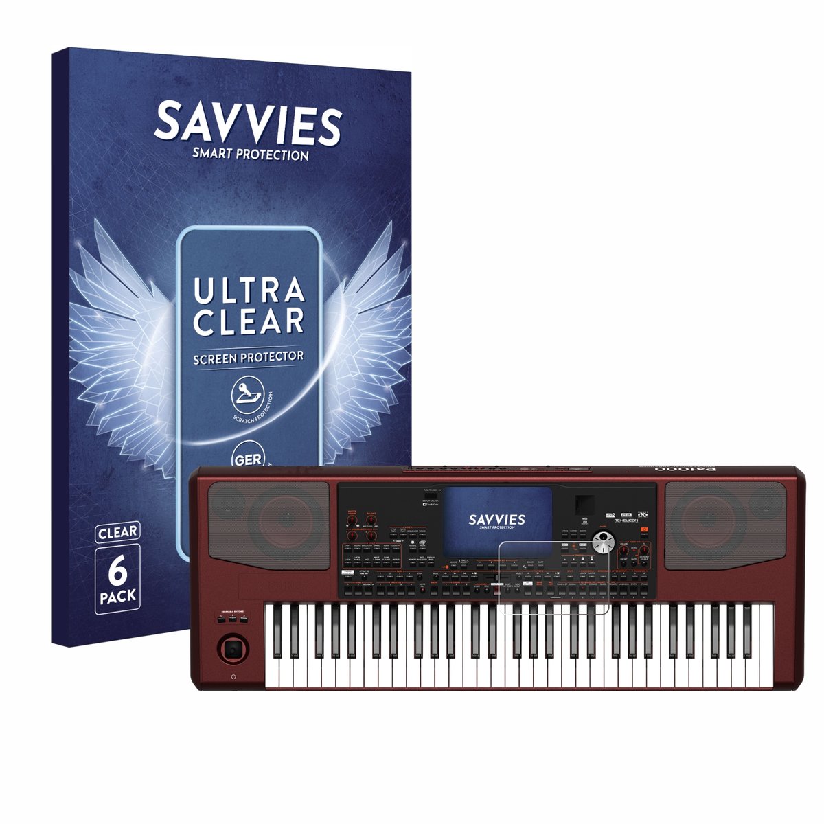 Savvies - Screenprotector voor KORG Pa1000 - Folie Beschermfolie transparant 6 Stuks