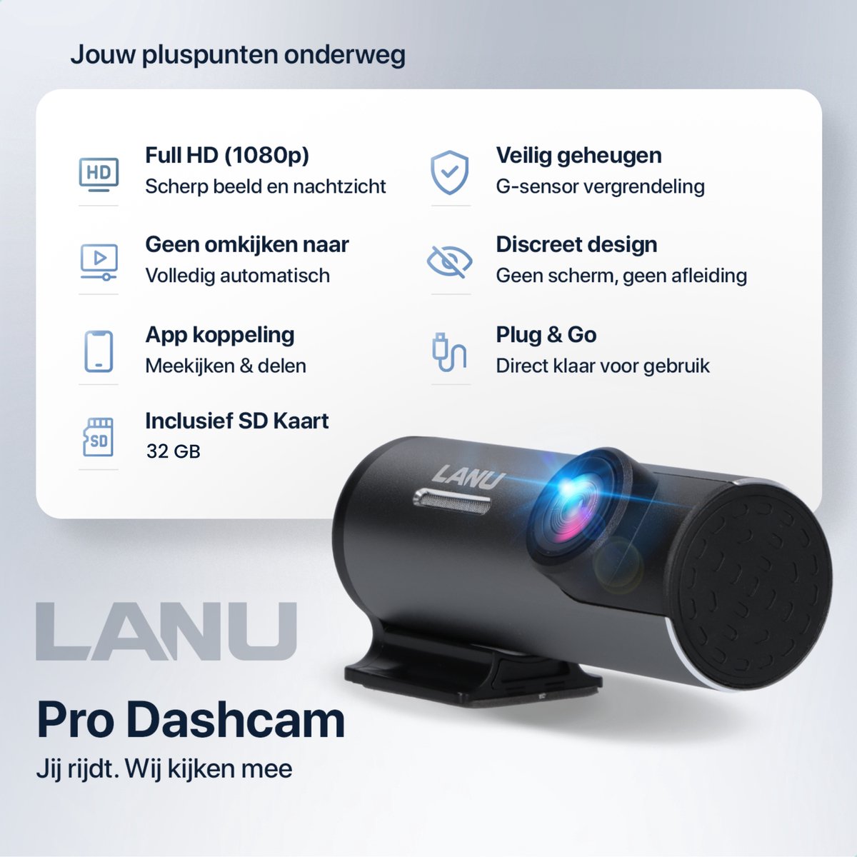 Dashcam Pro WiFi - Full HD - Dashcam voor Auto - Nachtzicht & Botsingdetectie - Mobiele App - Incl. 32GB SD-kaart – foto 6