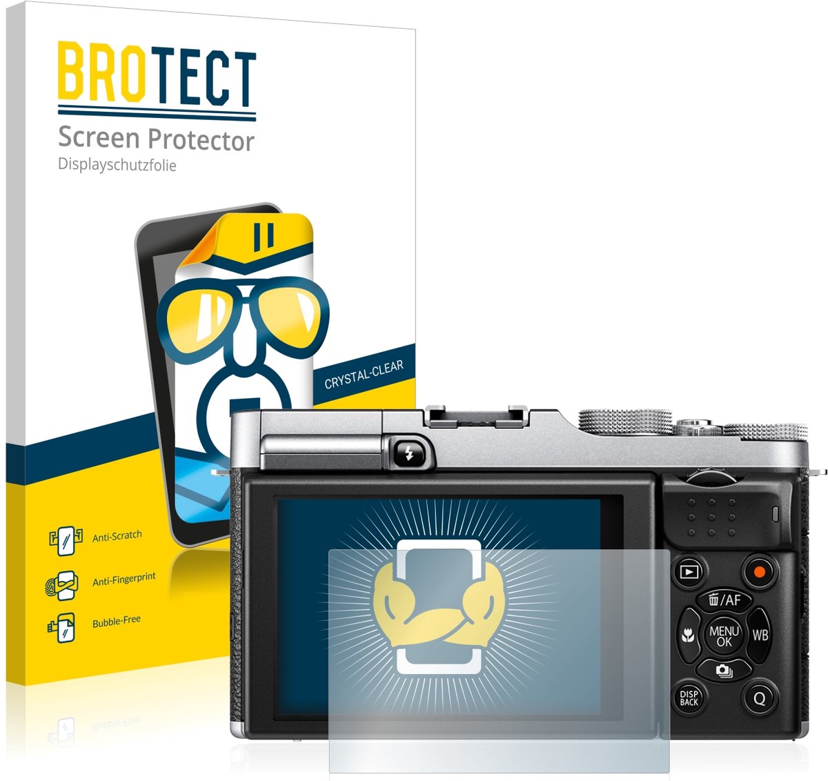 BROTECT - Screenprotector voor Fujifilm X-M1 - Folie Beschermfolie transparant 2 Stuks
