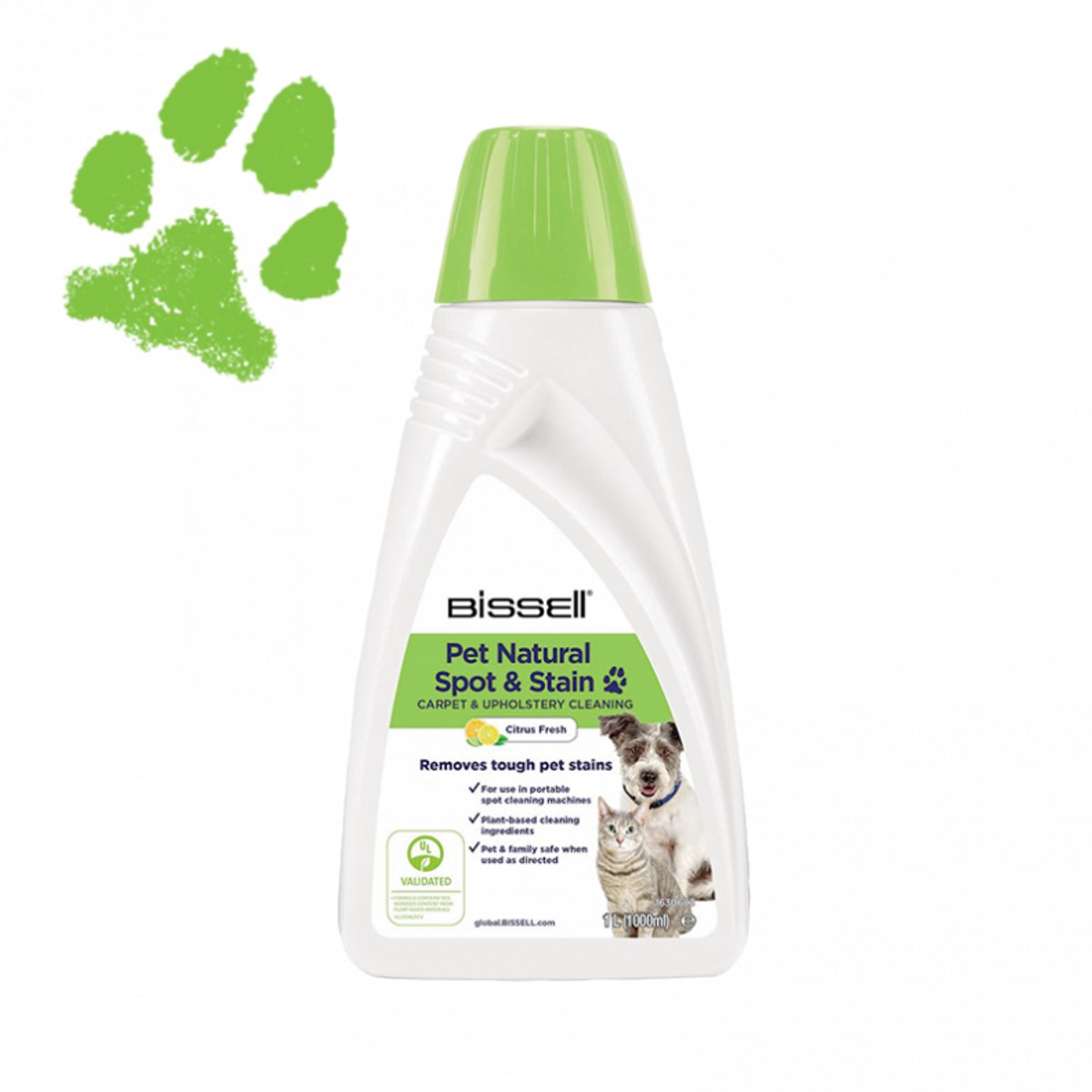 BISSELL Natural Spot & Stain 1L - Reinigingsmiddel voor tapijt en bekleding - 3370
