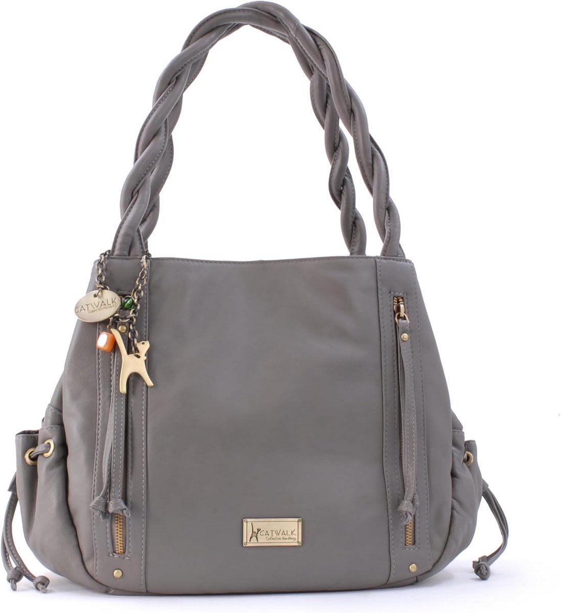 Ruime Leren Tote Tas voor Dames met Vintage Look en Meerdere Zakken