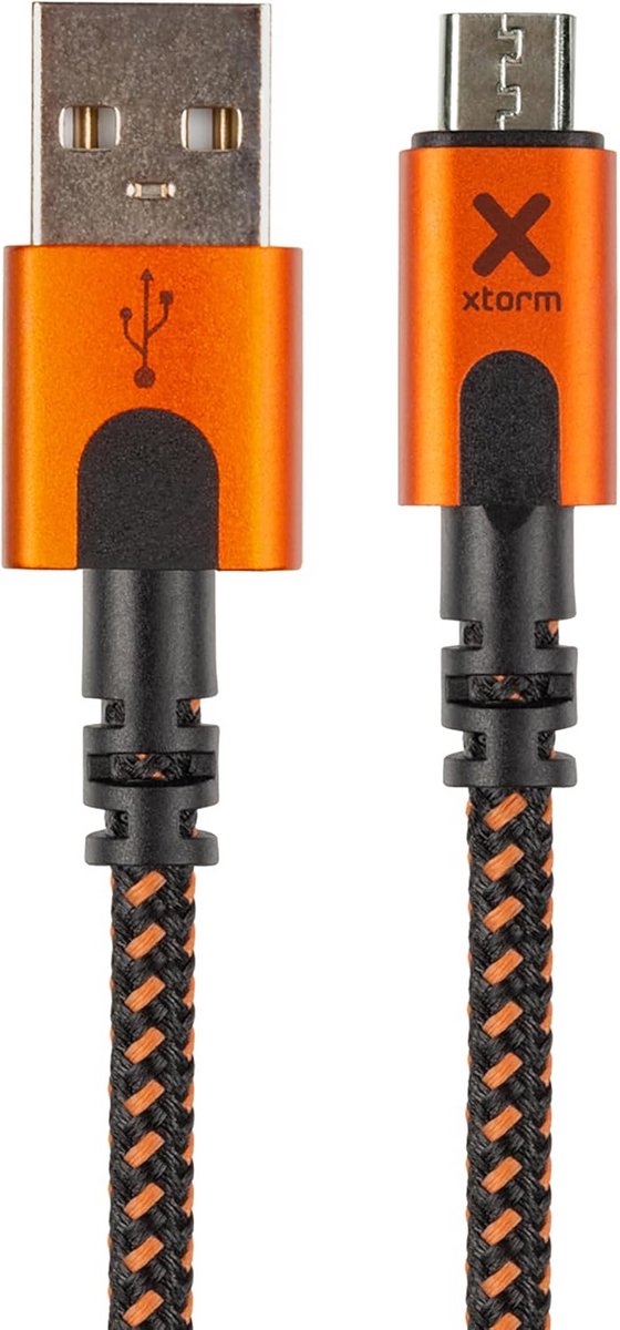 Robuuste USB naar Micro USB Kabel 1,5 meter Oranje