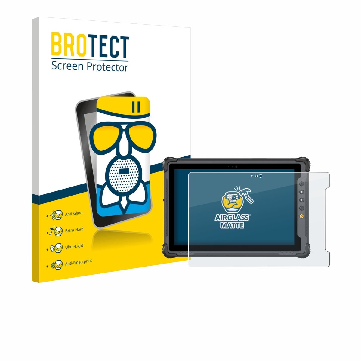 BROTECT - Screenprotector voor onerugged W10 J - Folie Beschermfolie Beschermglas matte