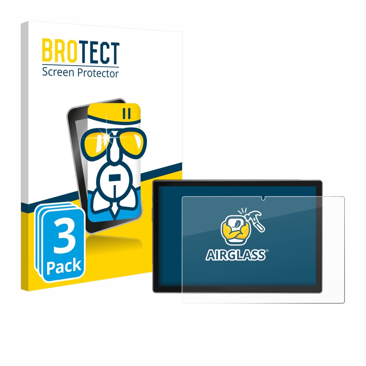 Screenprotector 3 Stuks voor Antemper D115 10.1" Beschermglas transparant
