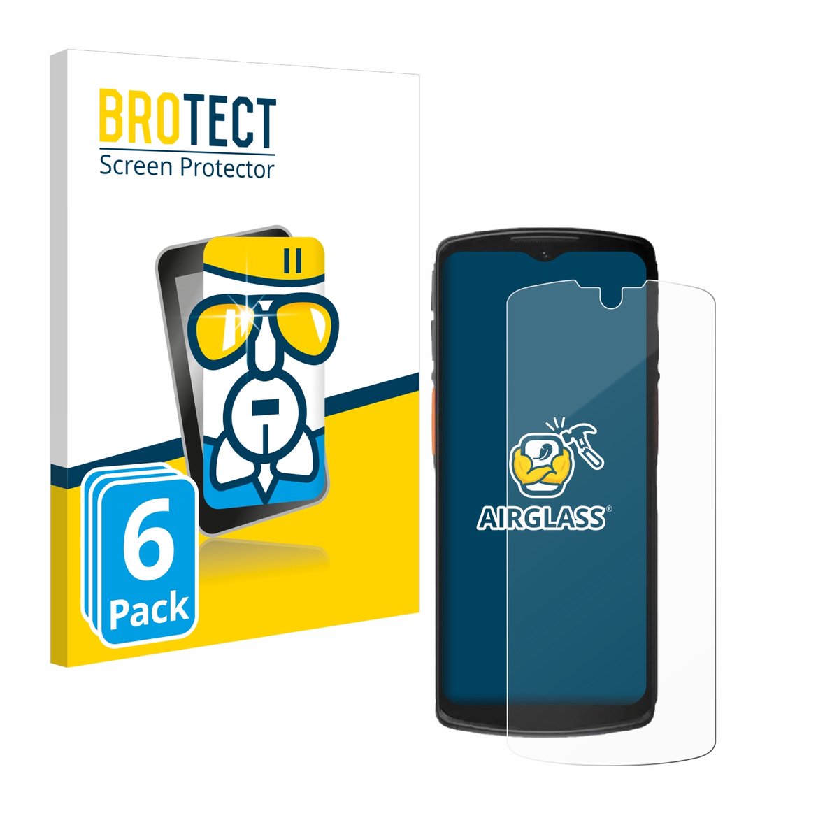 Screenprotector 6 Stuks voor Urovo DT66 Beschermglas transparant
