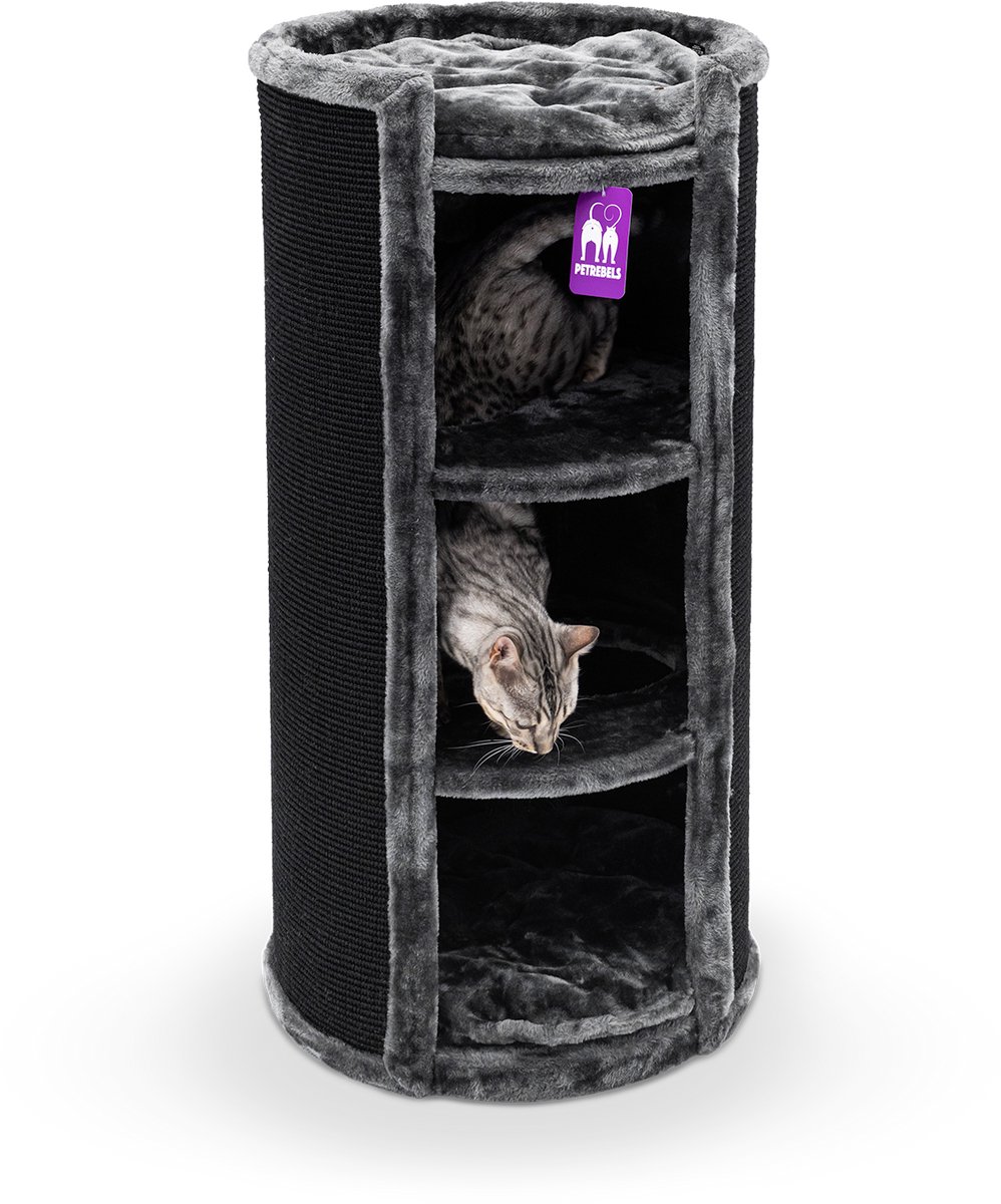 Bol.com Petrebels Superdome 100 Krabton voor katten -  Pepper - 49 x 49 x 100 cm aanbieding