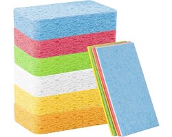 18 stuks multifunctionele keukensponzen voor huishouden, auto's, badkamer - gecomprimeerde cellulosespons, universele poets- en reinigingsspons - ideaal voor keuken en glasbewassing met ramen