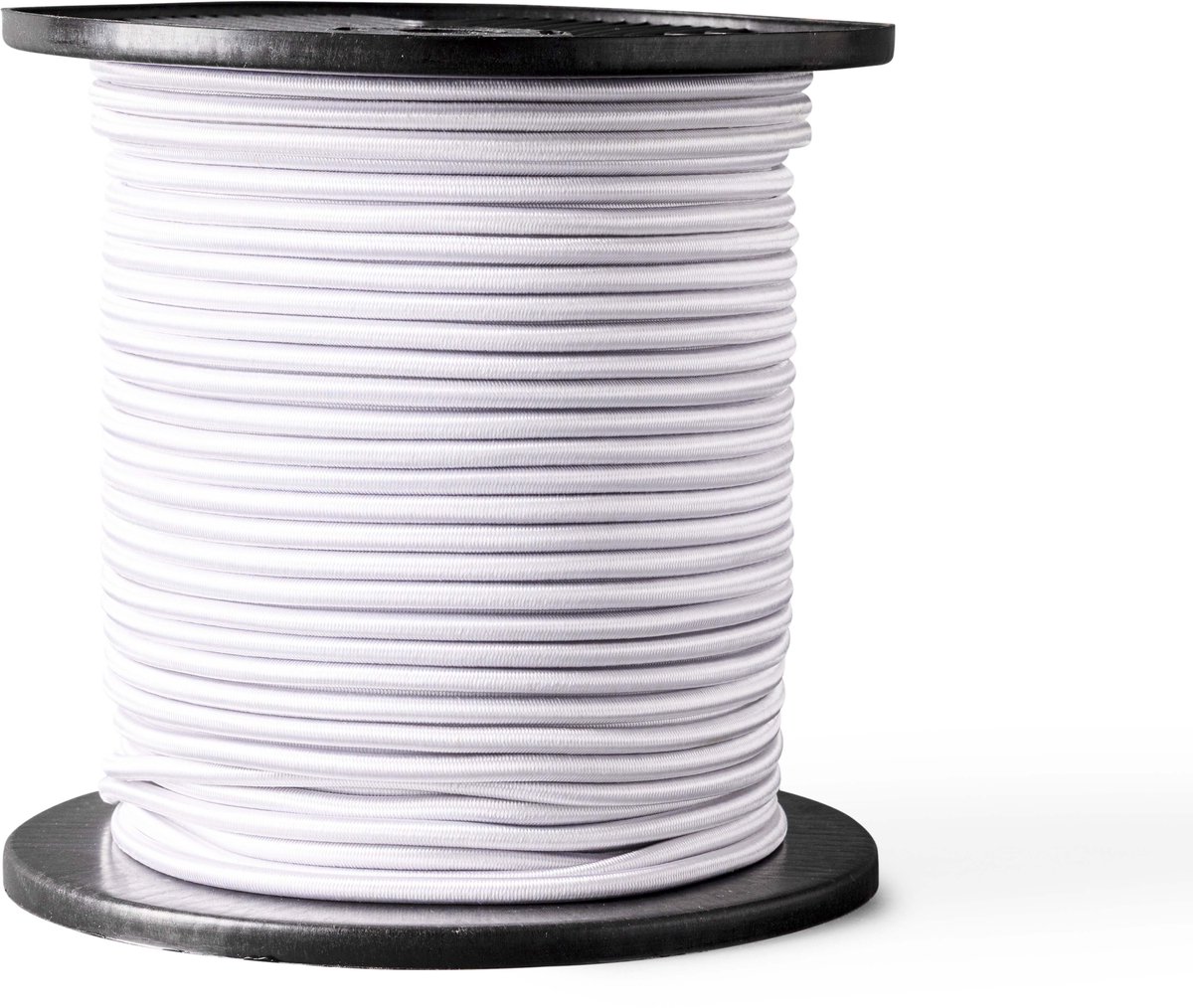 SNURO Elastisch rond touw (6mm, 100M, wit) - Professionele kwaliteit - Weerbestendig en herbruikbaar - Breekkracht 60kg