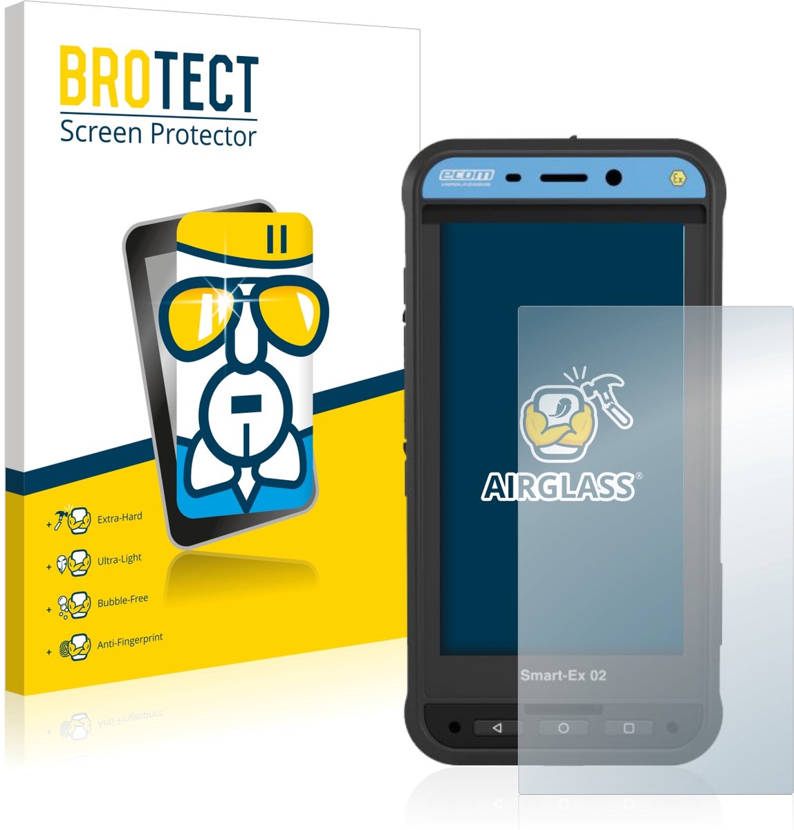 Screenprotector voor Ecom Smart-Ex 02 DZ1 Beschermglas transparant