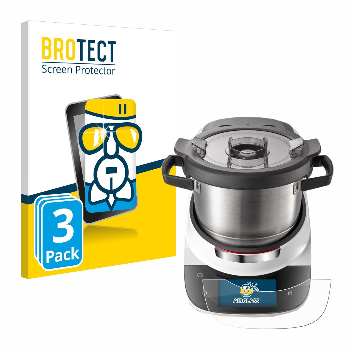 Screenprotector 3 Stuks voor Bosch Cookit Beschermglas transparant