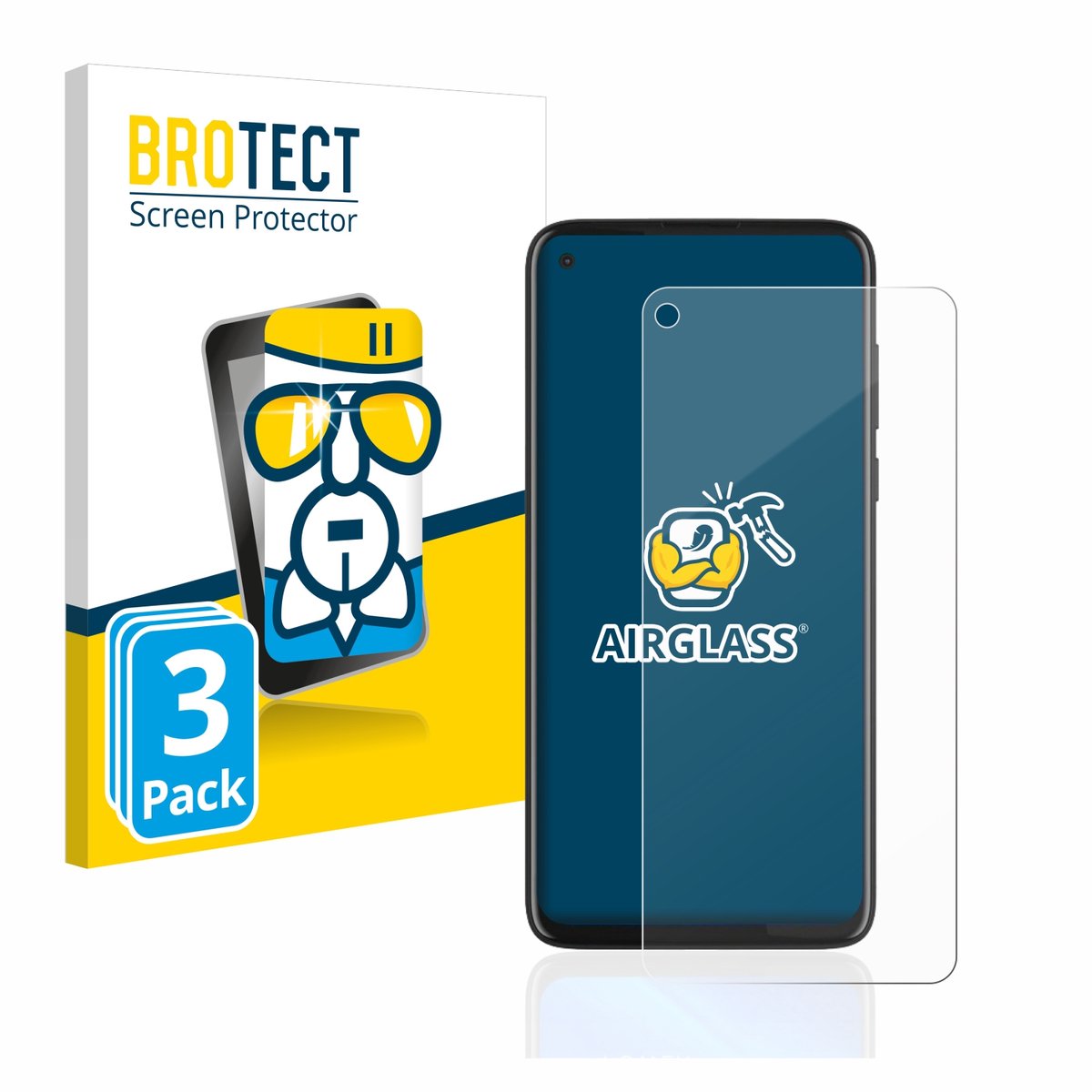 Screenprotector 3 Stuks voor Motorola Moto G8 Power Beschermglas transparant