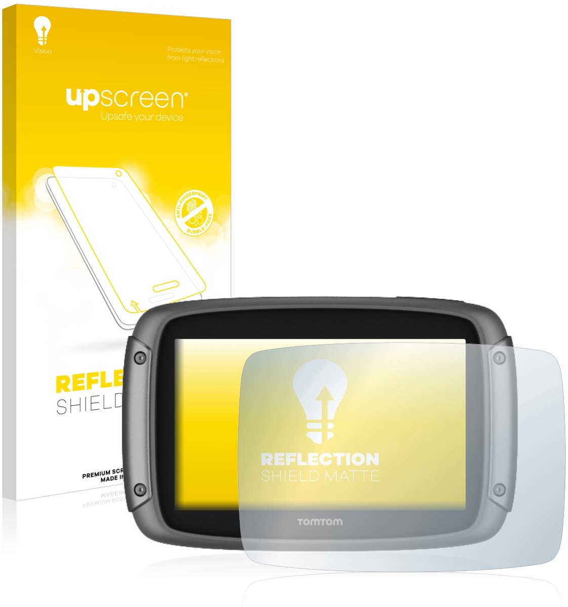 upscreen - Screenprotector voor TomTom Rider 50 - Folie Beschermfolie anti glare matte