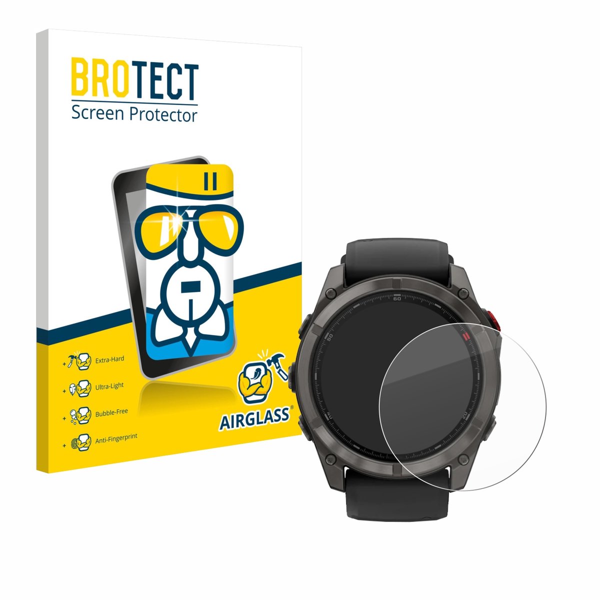 Screenprotector voor Garmin Fenix 8 Pro AMOLED (51 mm) Beschermglas transparant