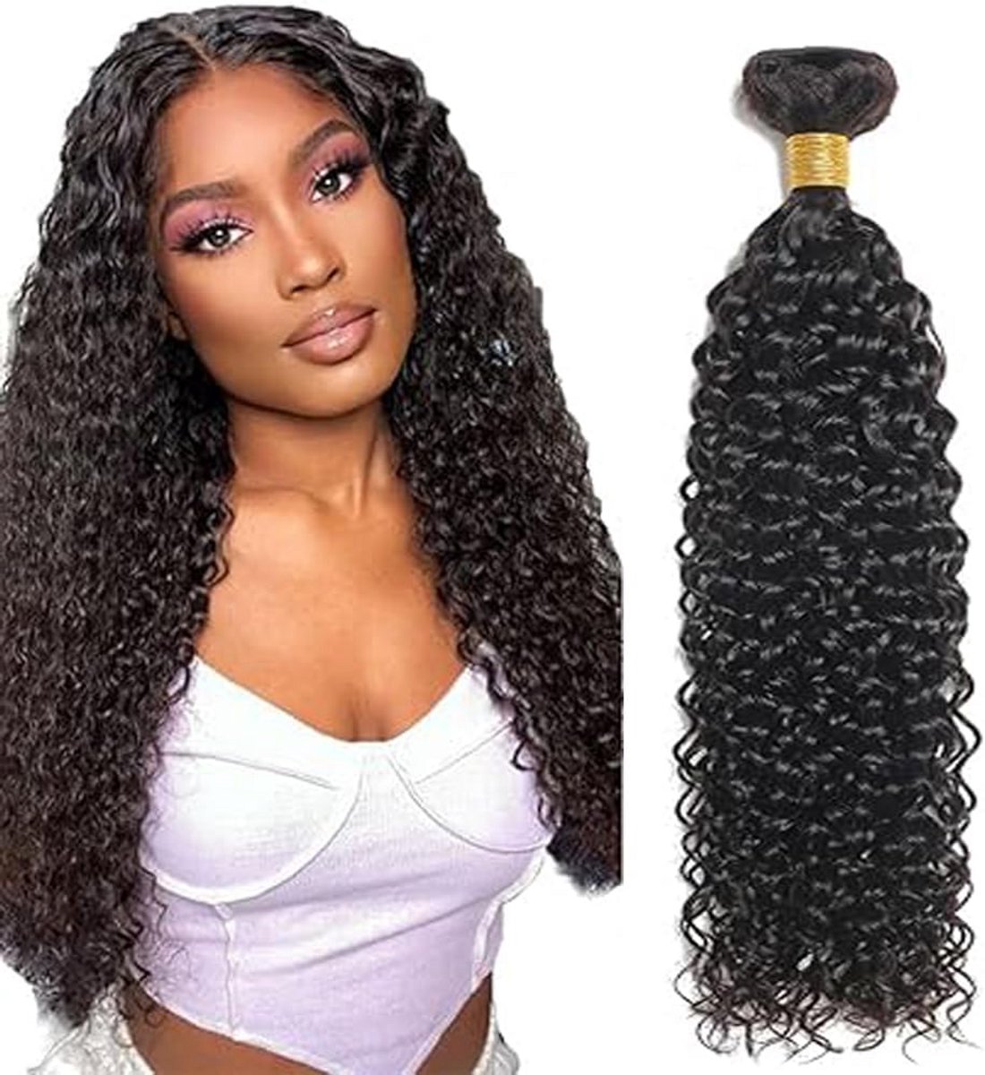 Kinky Curly Echthaar Bundels Remy Haar Onbewerkt 16 Inch