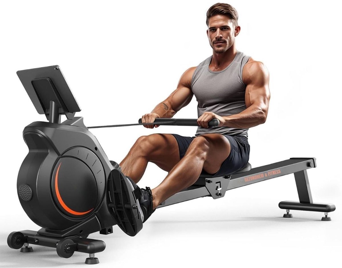 DnA® Roeitrainer - Hometrainer - Roeitrainers - Roeitrainers Inklapbaar - Zwart - 94cm x 21cm x 51cm