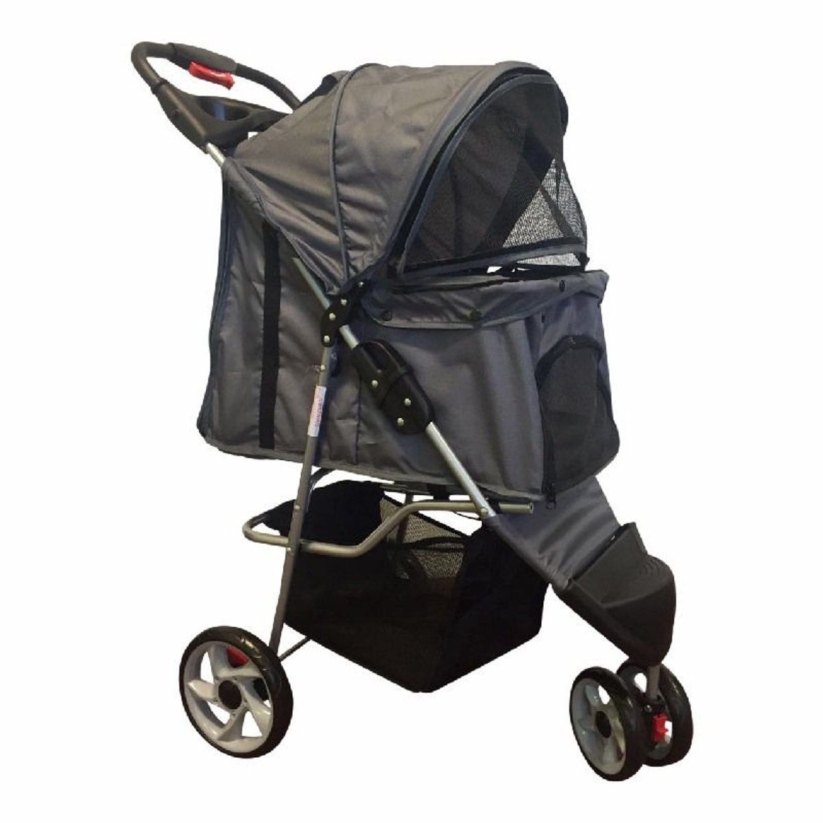 Bol.com TOPMAST HONDENBUGGY MODERN ANTRACIET GRIJS + 3 WIELEN aanbieding