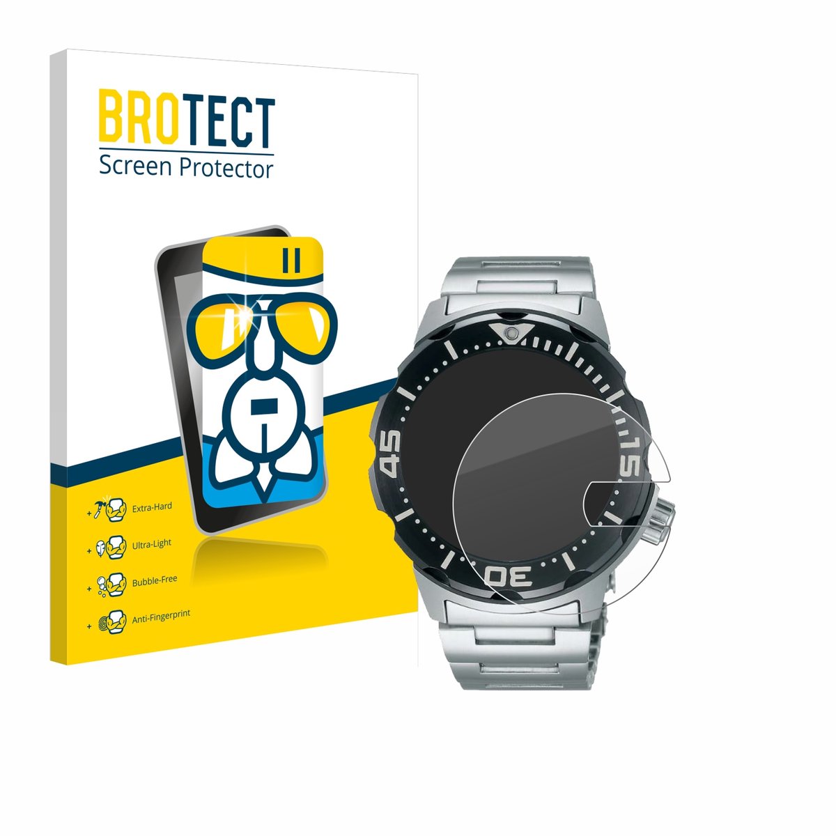Screenprotector voor Seiko Prospex SRPD25K1 Beschermglas transparant