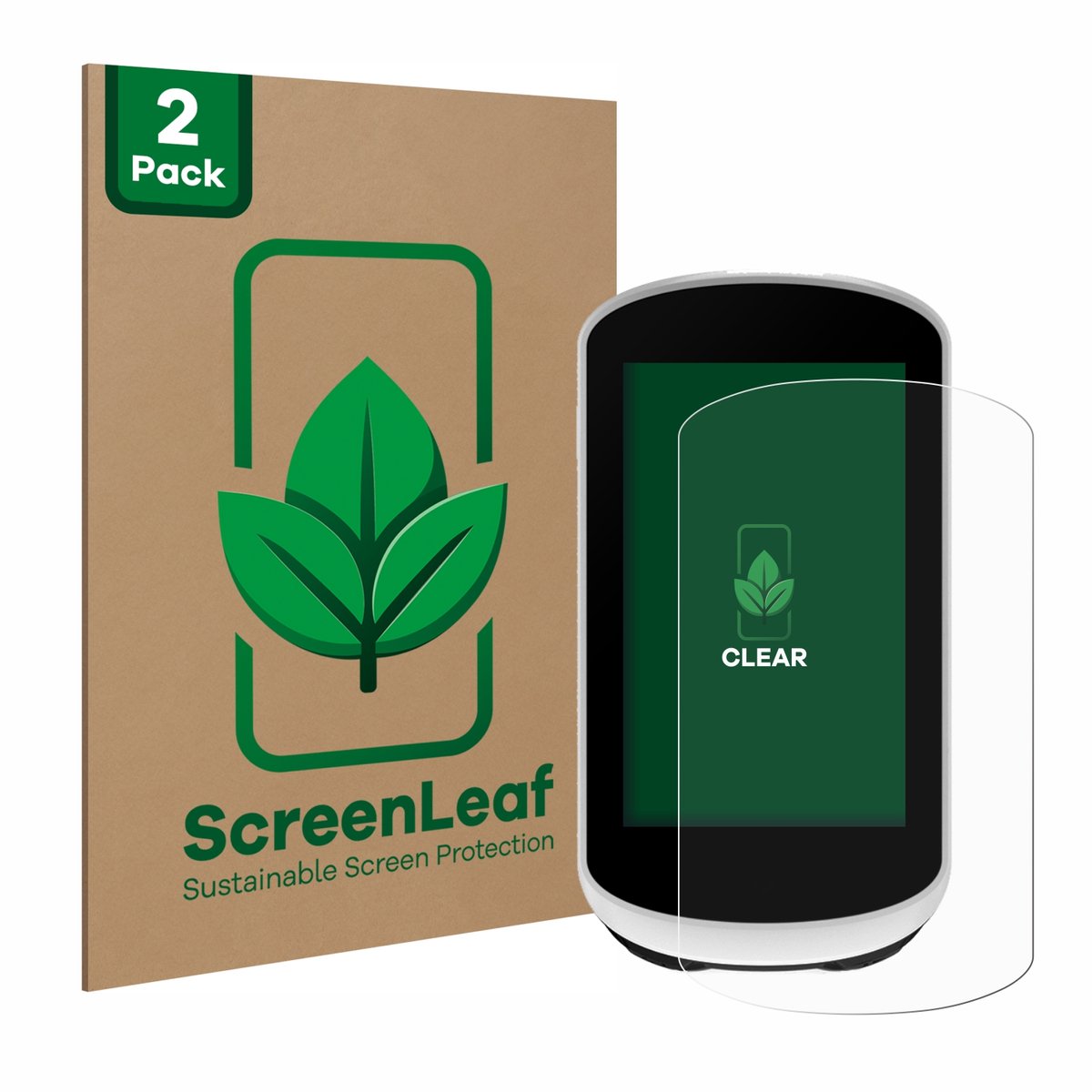 ScreenLeaf - Screenprotector voor Garmin Edge Explore 2 - Duurzame schermbescherming Folie Beschermfolie transparant 2 Stuks