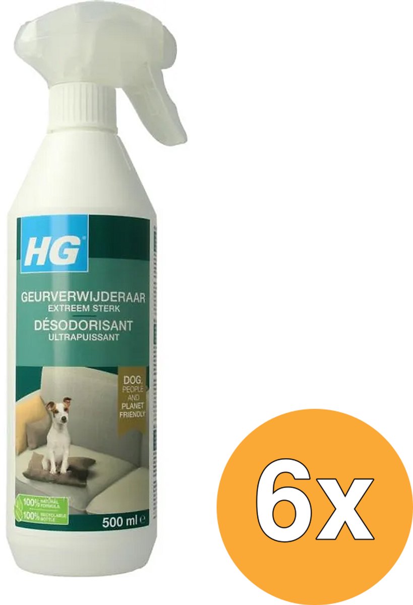 x6 HG geurverwijderaar extreem sterk voor honden