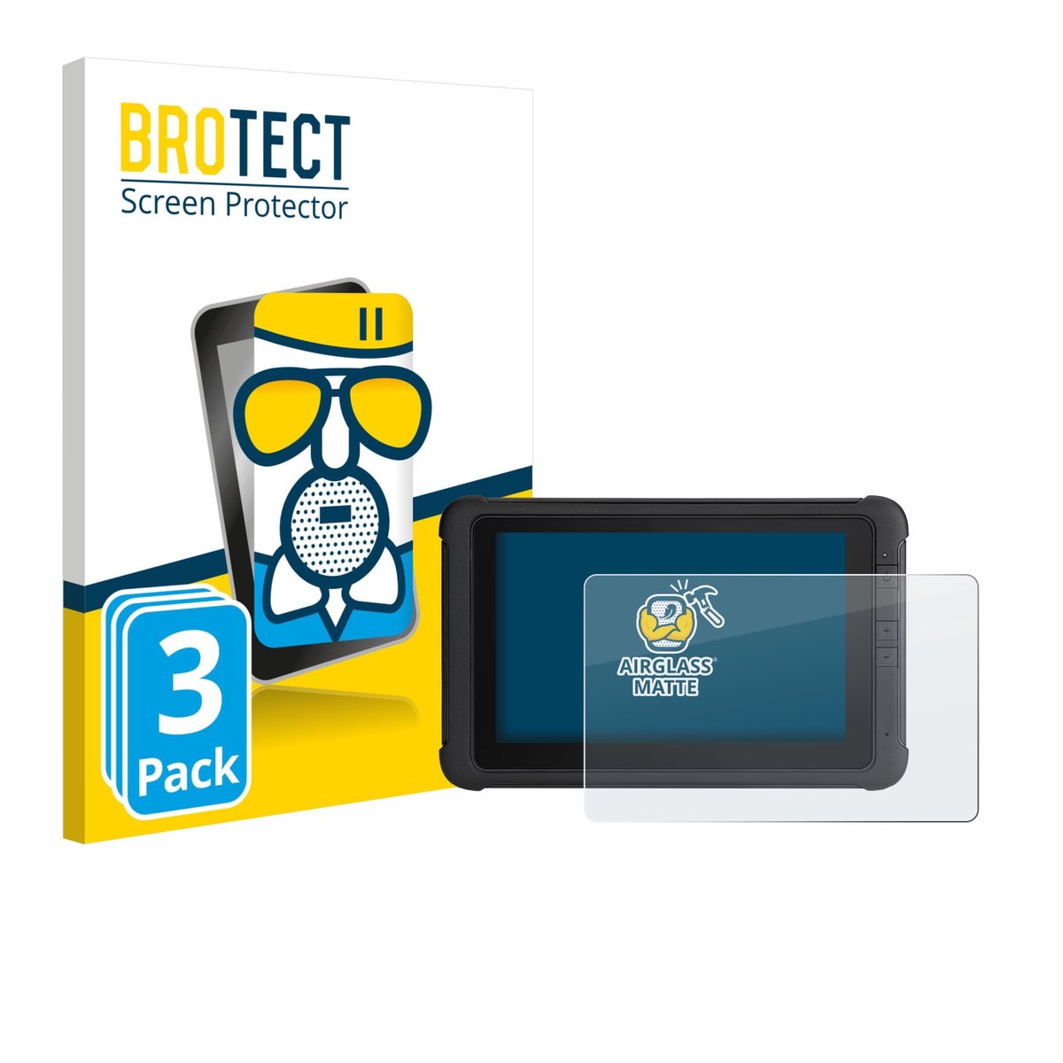 BROTECT - Screenprotector voor Webfleet PRO 8475 - Folie Beschermfolie Beschermglas matte 3 Stuks