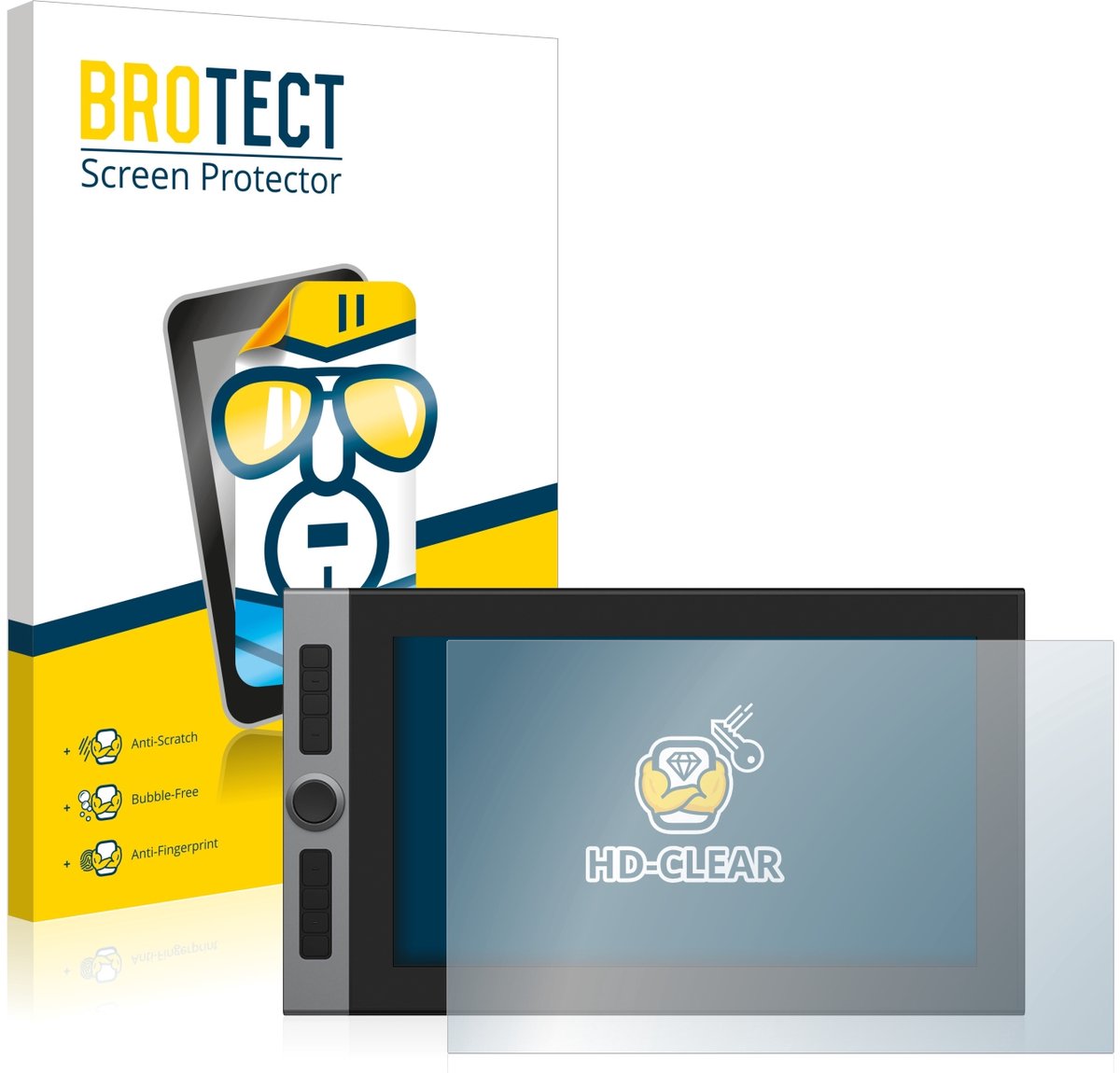 BROTECT - Screenprotector voor XP-Pen Artist Pro 16 15.4" - Folie Beschermfolie transparant