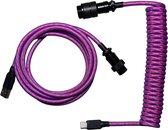 Premium Coiled Cable - Paars - USB-C Naar USB-A - Mechanisch Toetsenbord Kabel
