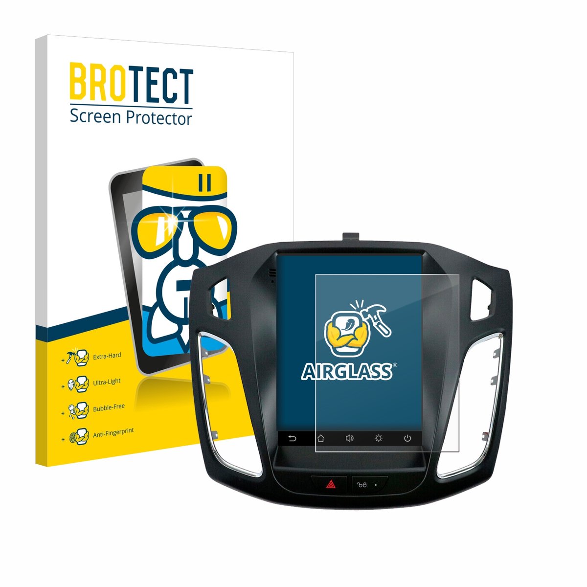 Screenprotector voor Isudar Ford/Focus MK3 2012–2019 Beschermglas transparant
