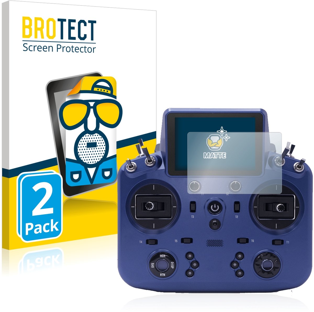 BROTECT - Screenprotector voor FrSky Tandem X18 - Folie Beschermfolie matte 2 Stuks