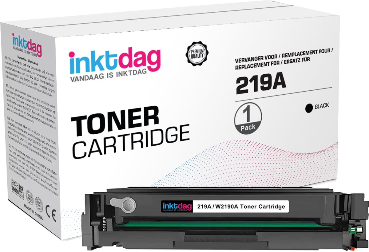Inktdag Compatibele HP 219A Zwart / 219X Zwart Toner Cartridge – Vervanging voor HP 219 Zwart Toner – Hoge Capaciteit – Geschikt voor HP Color Laserjet Pro MFP 3302fdwg 3302sdwg 3302fdng 3302fdw 3302sdw 3202fdn 3202dw 3302dn