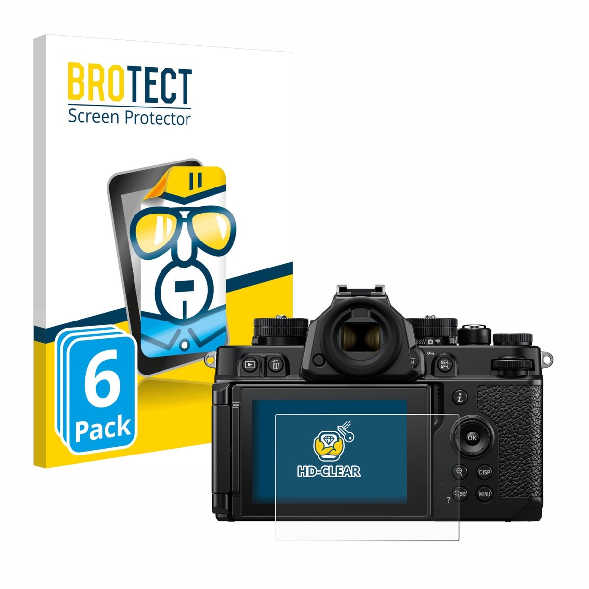 BROTECT - Screenprotector voor Nikon Z F - Folie Beschermfolie transparant 6 Stuks